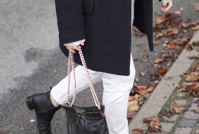 Styling white jeans for autumn & winter.