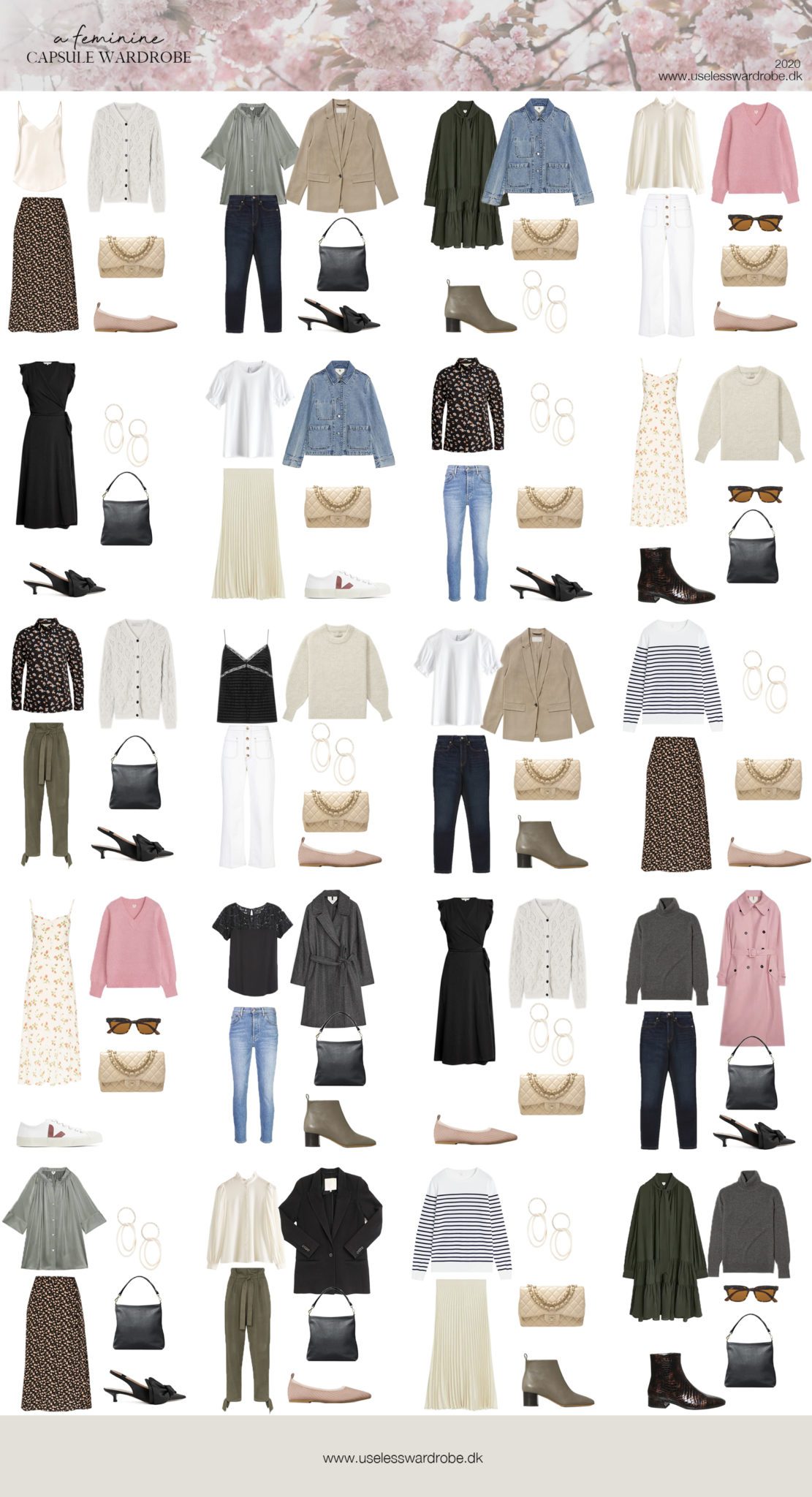 A feminine capsule wardrobe howto & example Use less